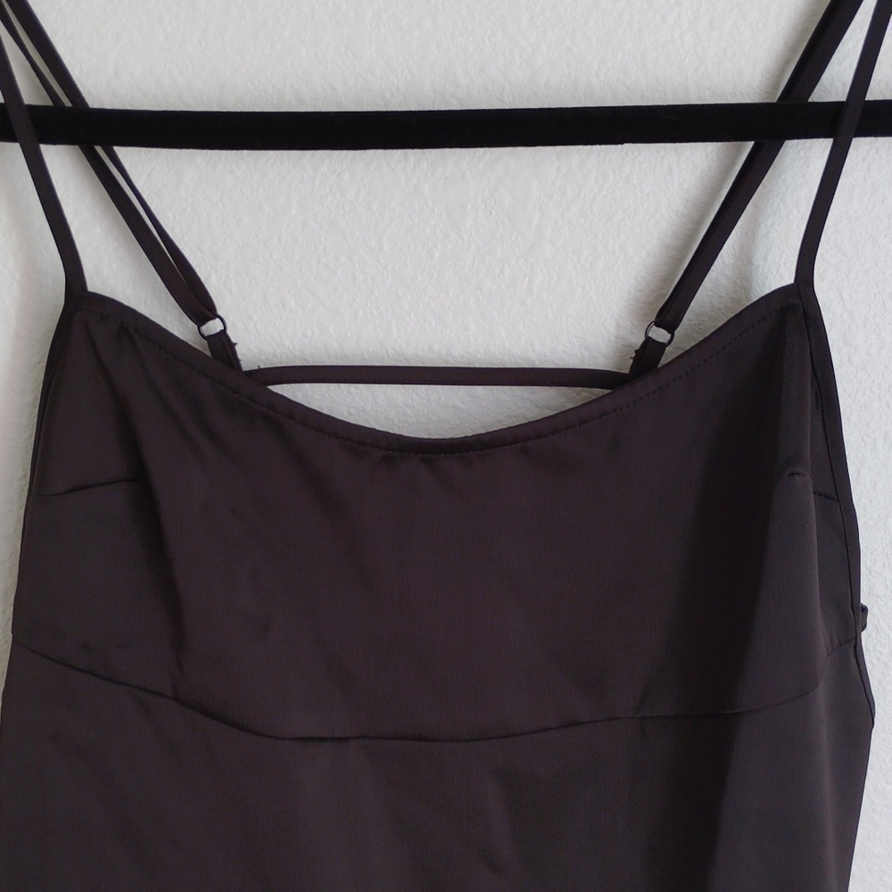 Urban Outfitters Womens Satin Black XS Cami Top Coquette Y2K Whimsigoth Preppy